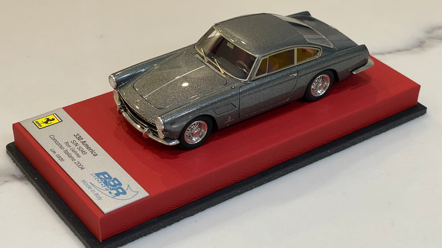 BBR 1/43 Ferrari 330 America 5049GT Concorso Italiano 1963 Met. Grey CAR27BLB