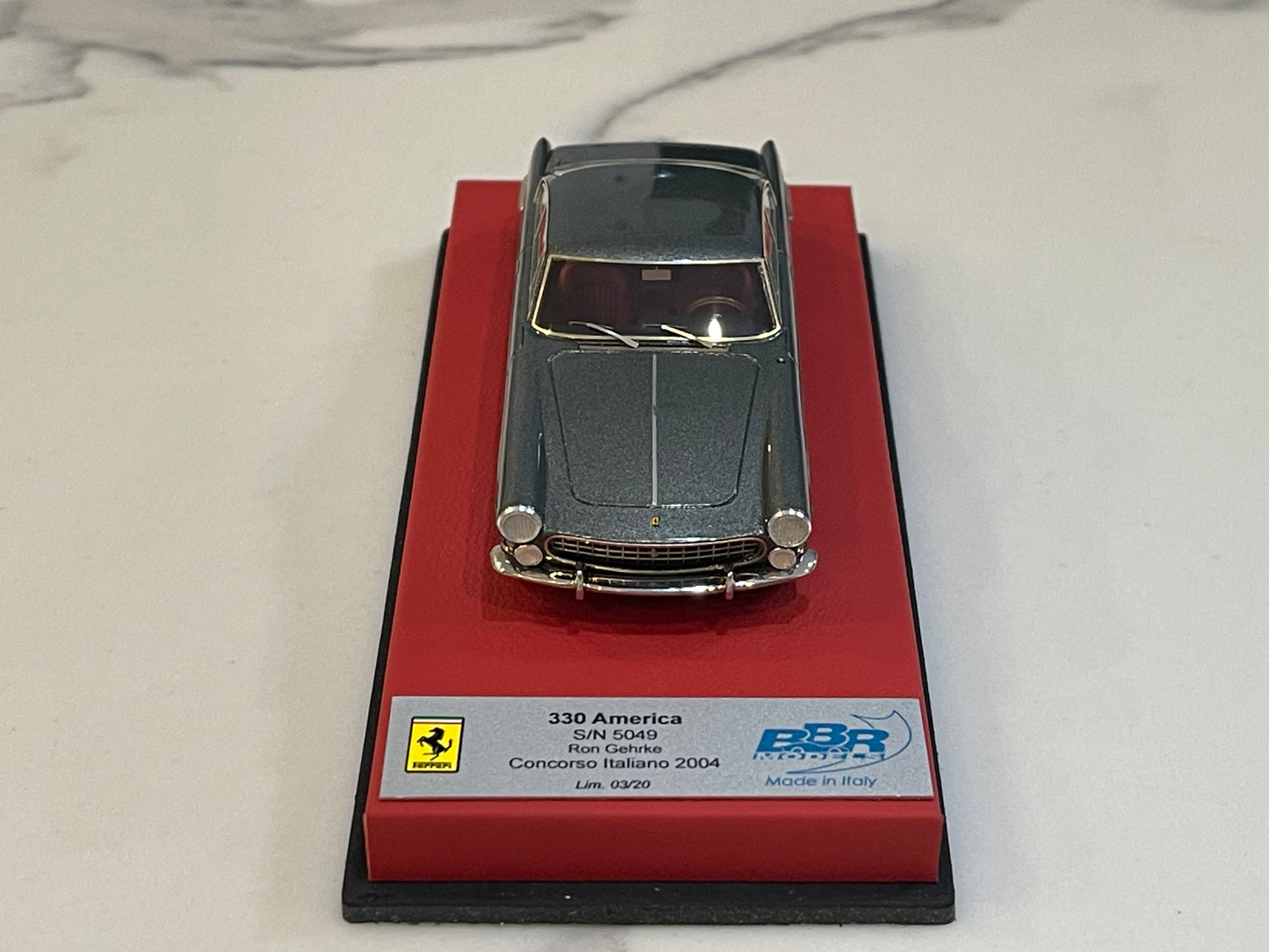 BBR 1/43 Ferrari 330 America 5049GT Concorso Italiano 1963 Met. Grey CAR27BLB