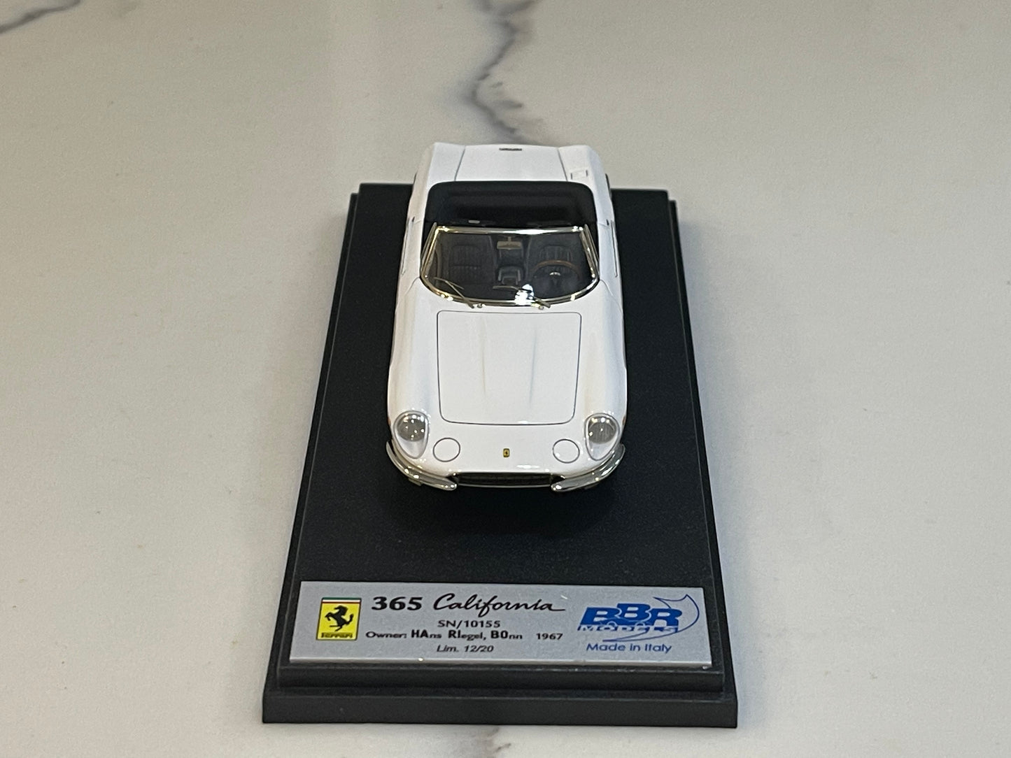 BBR 1/43 Ferrari 365 California 1967 White CAR32C