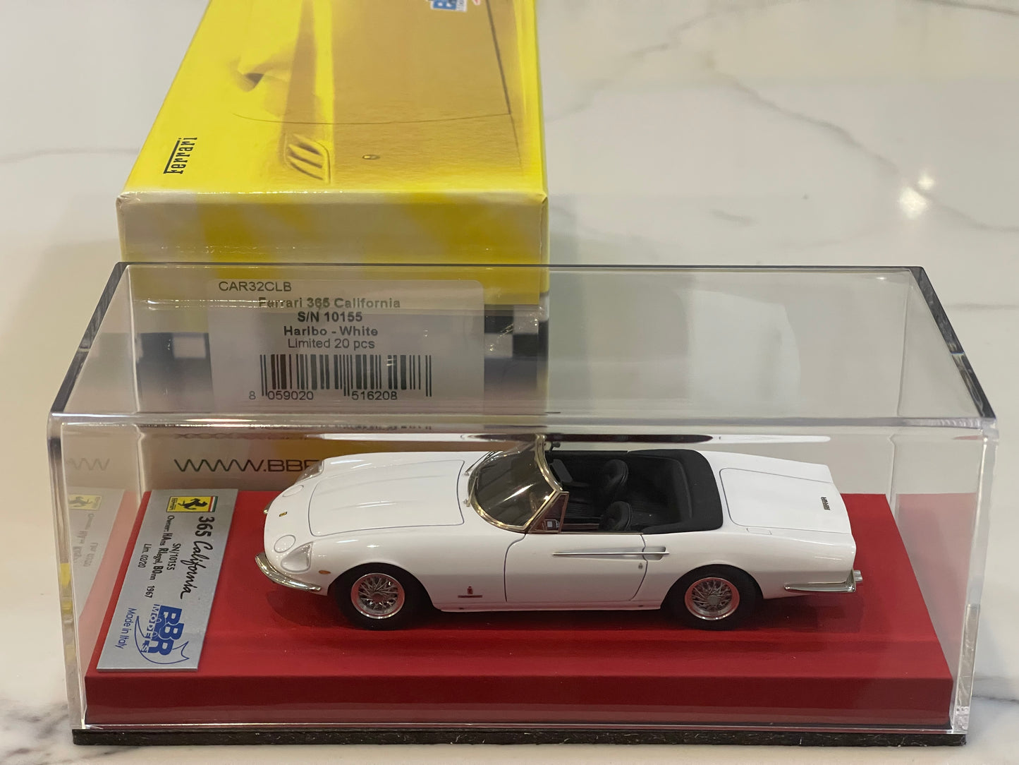 BBR 1/43 Ferrari 365 California 1967 White CAR32CLB