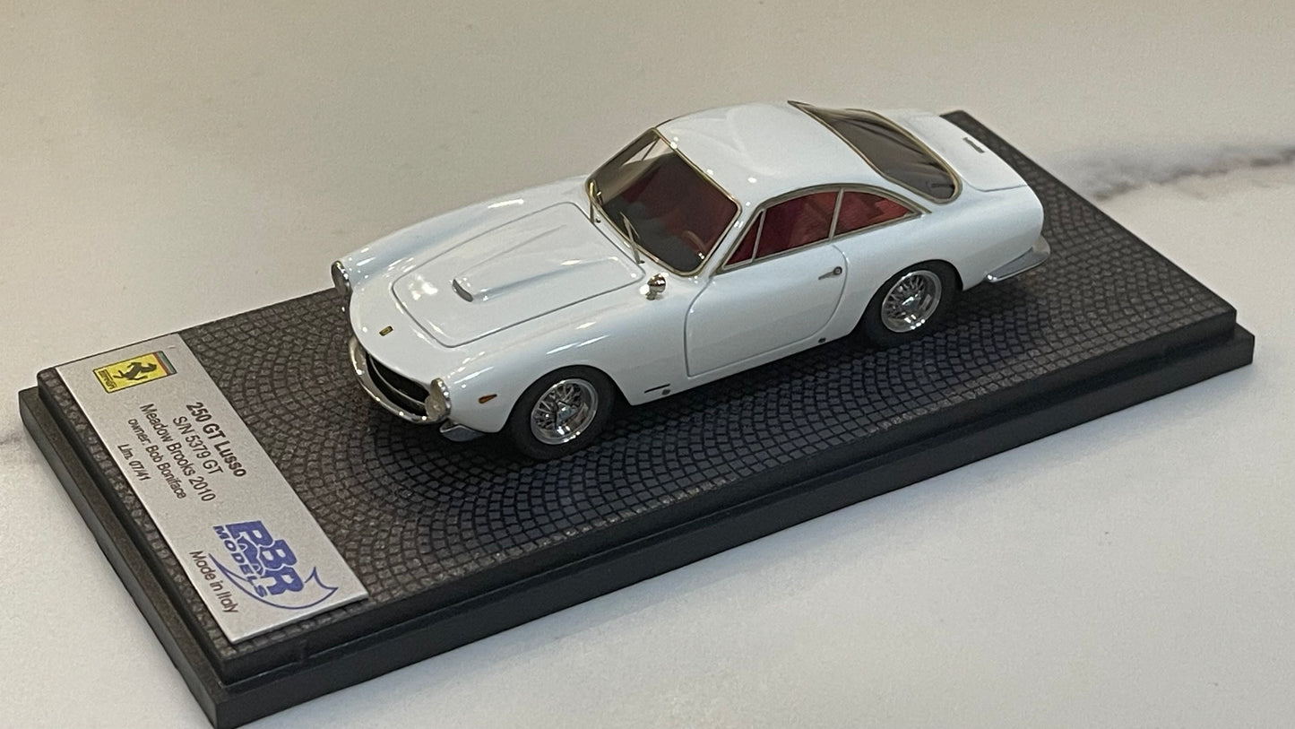 BBR 1/43 Ferrari 250 GT Lusso 5379GT Meadow Brooks 1963 White CAR41F