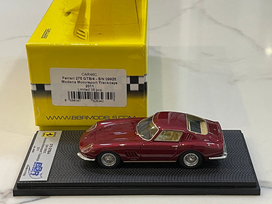 BBR 1/43 Ferrari 275 GTB/4 9925GT 1967 Met. Dark Red CAR46C