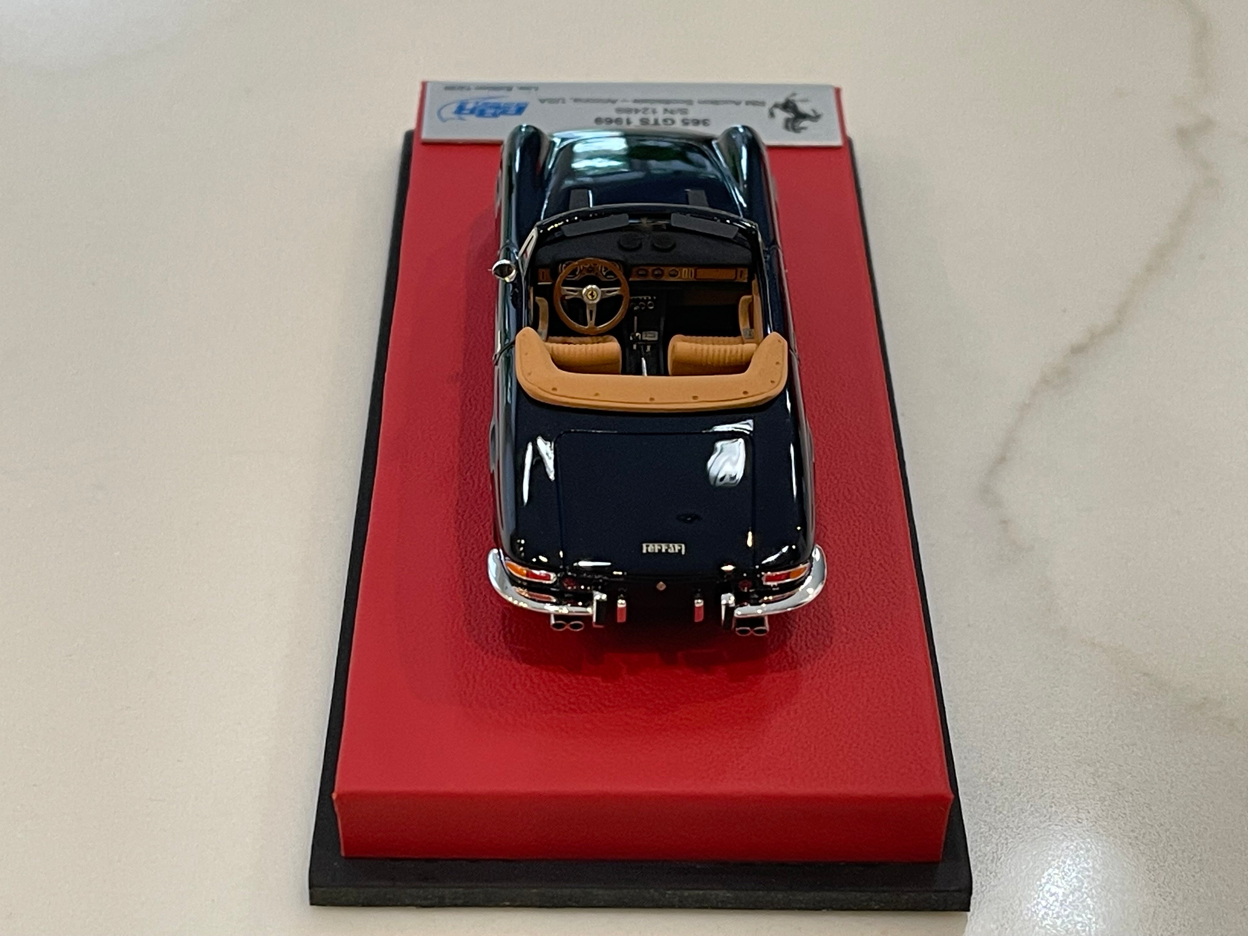 BBR 1/43 Ferrari 365 GTS 12489GT 1969 Black CAR56B1LB