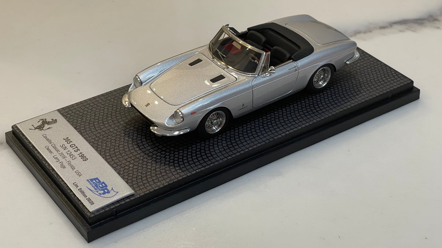 BBR 1/43 Ferrari 365 GTS 12453GT 1969 Silver CAR56D2