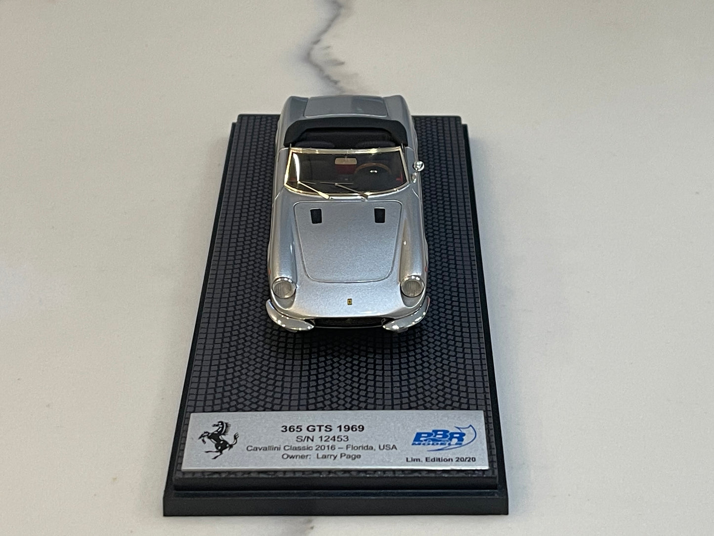BBR 1/43 Ferrari 365 GTS 12453GT 1969 Silver CAR56D2