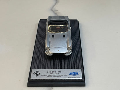 BBR 1/43 Ferrari 365 GTS 12453GT 1969 Silver CAR56D2