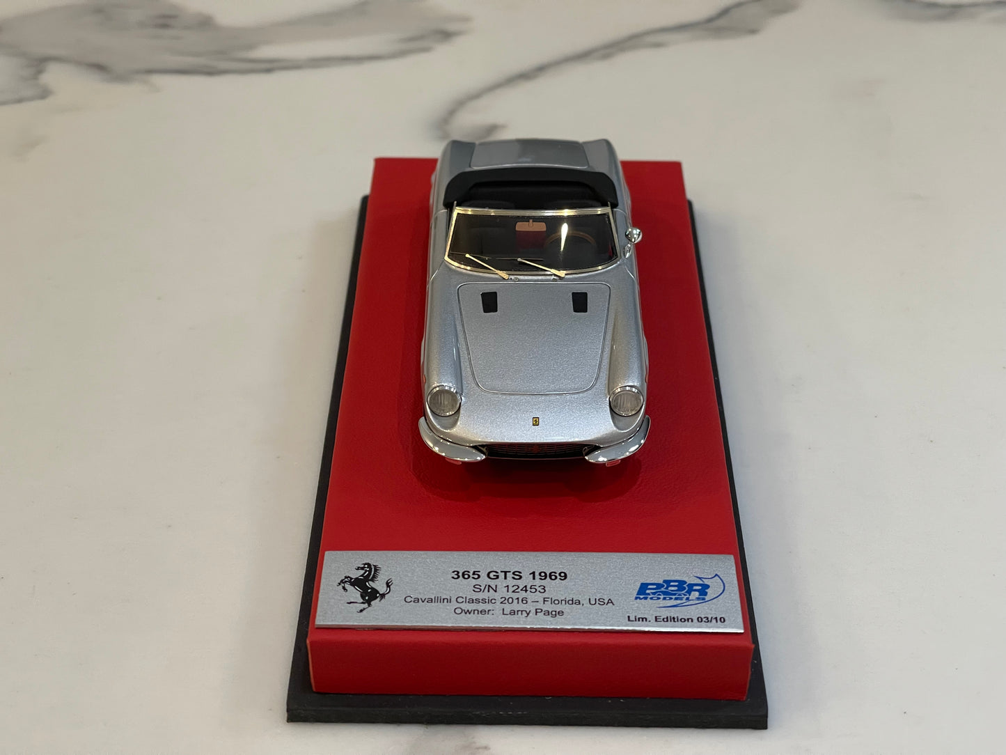 BBR 1/43 Ferrari 365 GTS 12453GT 1969 Silver CAR56D2LB