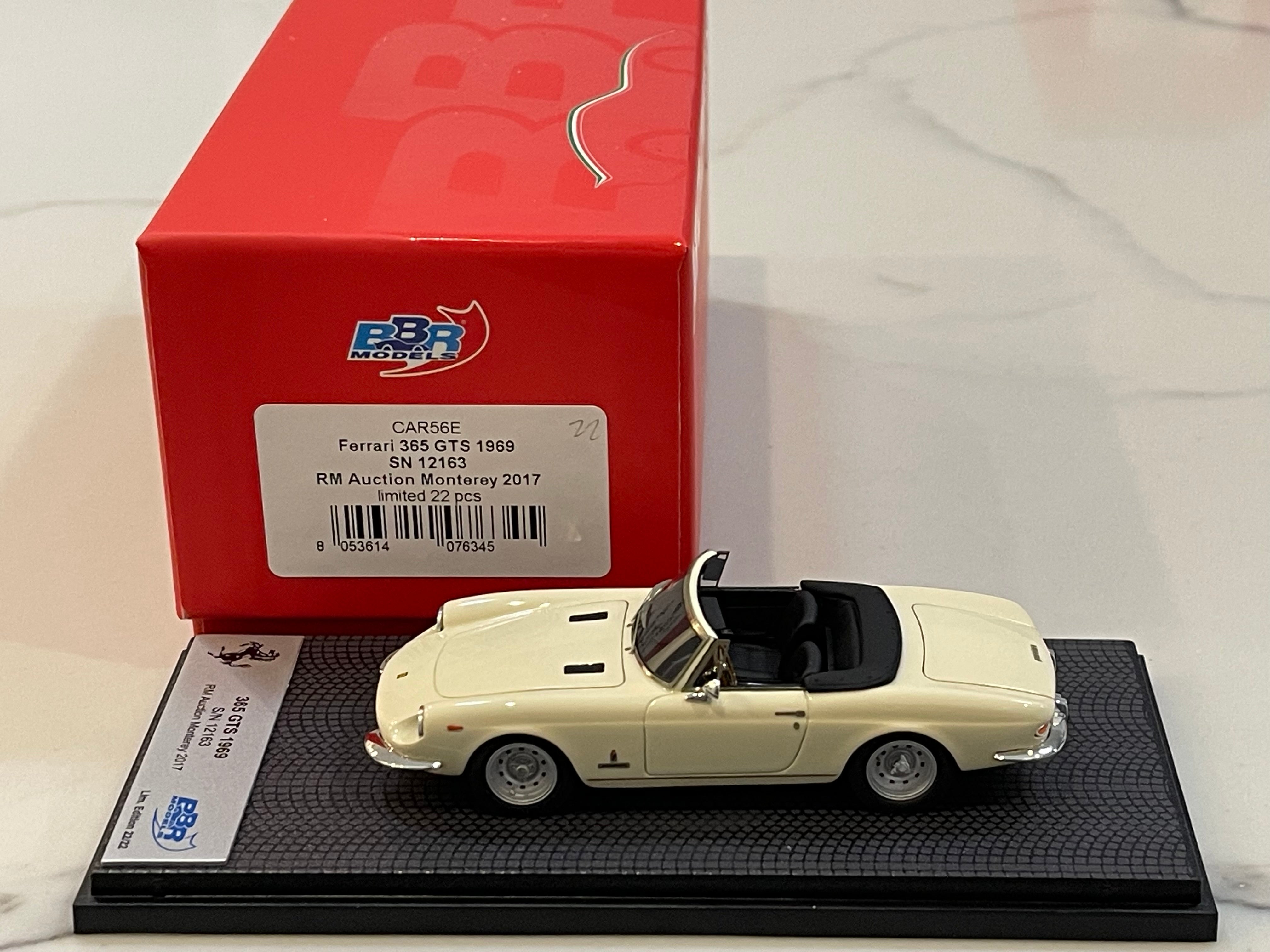 BBR 1/43 Ferrari 365 GTS 12163GT 1969 Ivory CAR56E