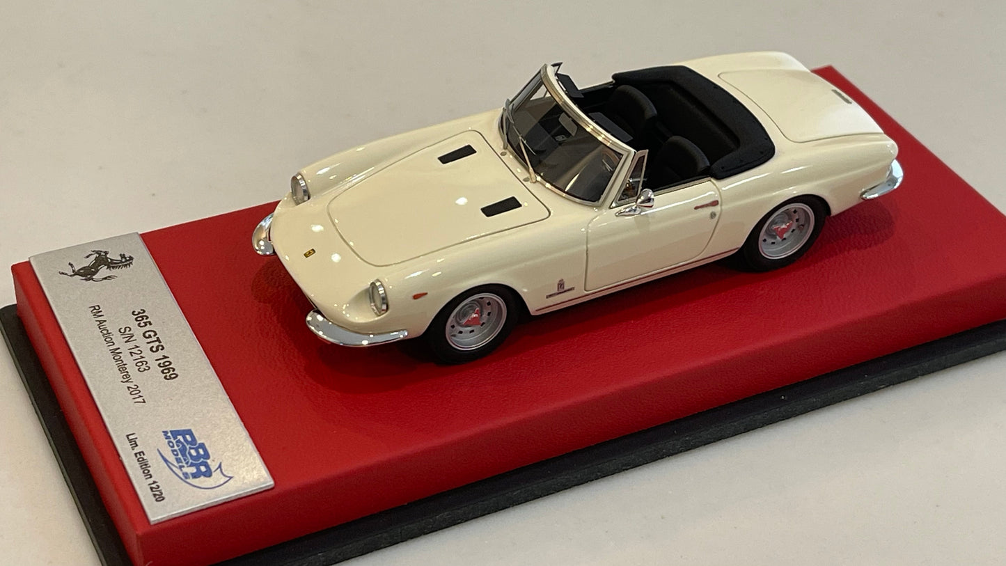 BBR 1/43 Ferrari 365 GTS 12163GT 1969 Ivory CAR56ELB