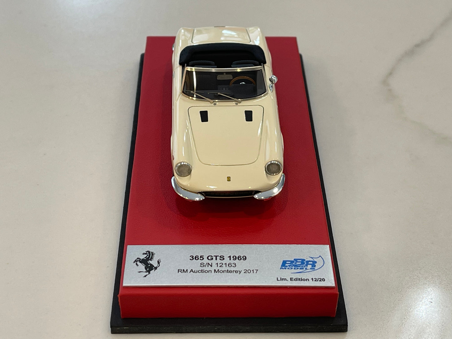 BBR 1/43 Ferrari 365 GTS 12163GT 1969 Ivory CAR56ELB