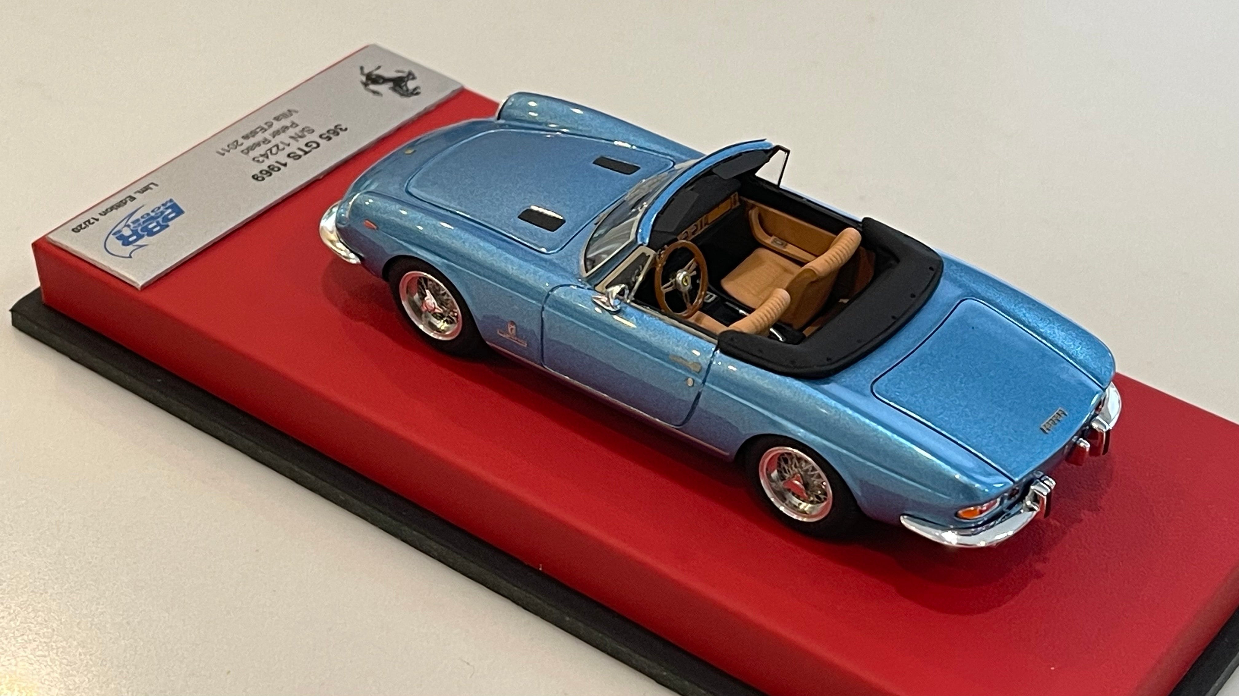 BBR 1/43 Ferrari 365 GTS 12243GT 1969 Light Blue CAR56FLB