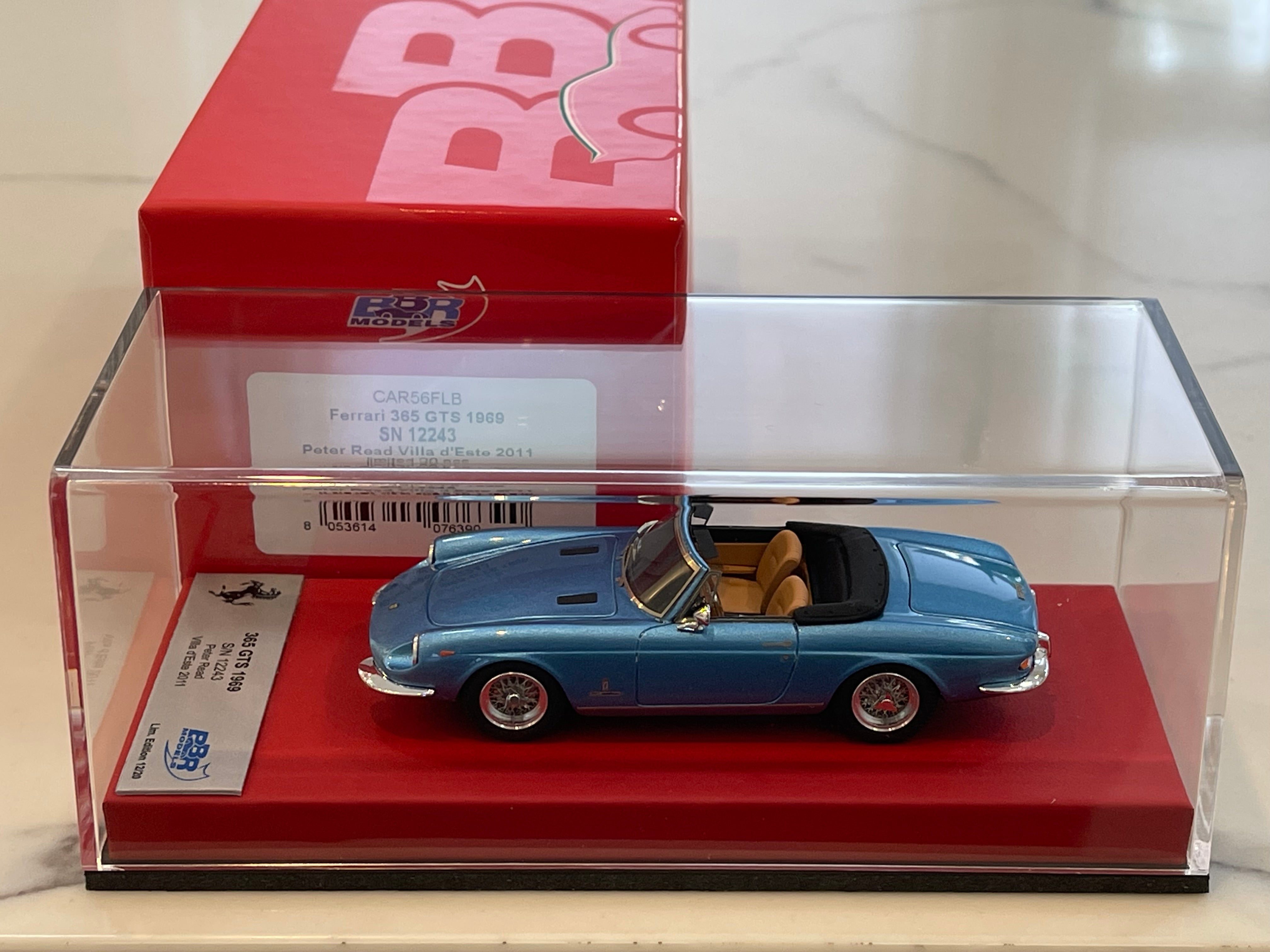 BBR 1/43 Ferrari 365 GTS 12243GT 1969 Light Blue CAR56FLB