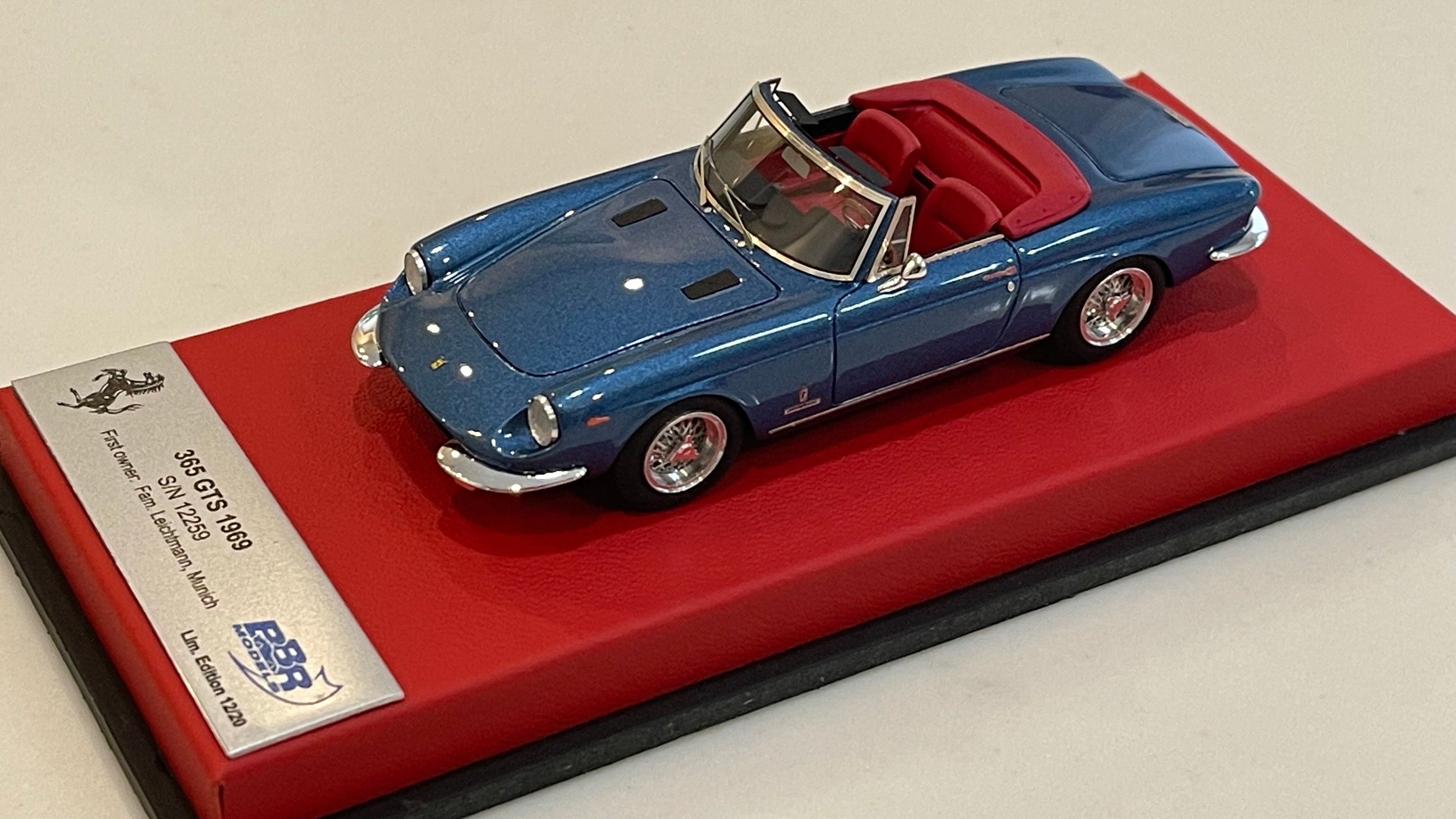 BBR 1/43 Ferrari 365 GTS 12259GT 1969 Blue CAR56GLB
