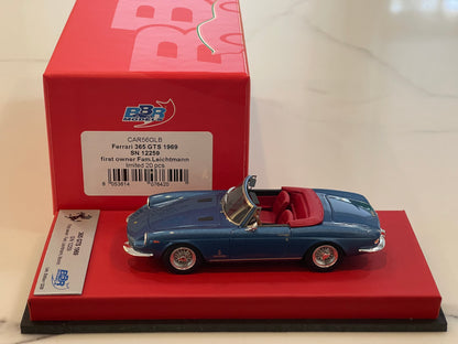 BBR 1/43 Ferrari 365 GTS 12259GT 1969 Blue CAR56GLB
