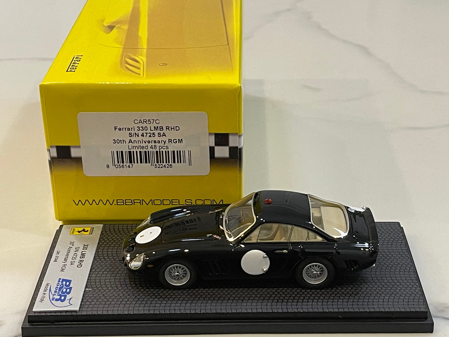 BBR 1/43 Ferrari 330 LMB RHD 4025SA 1963 Black CAR57C