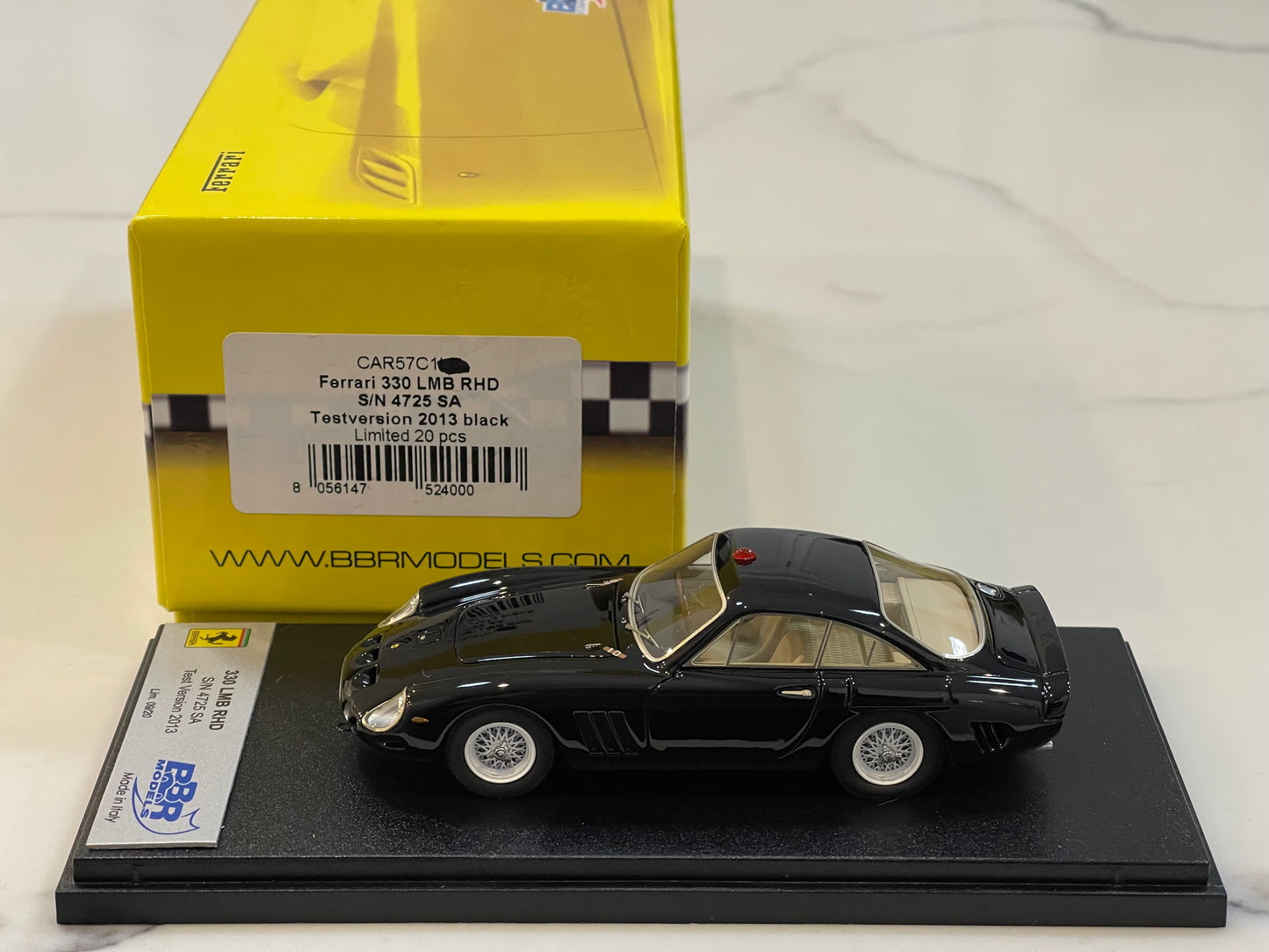 BBR 1/43 Ferrari 330 LMB RHD 4025SA 1963 Black CAR57C1