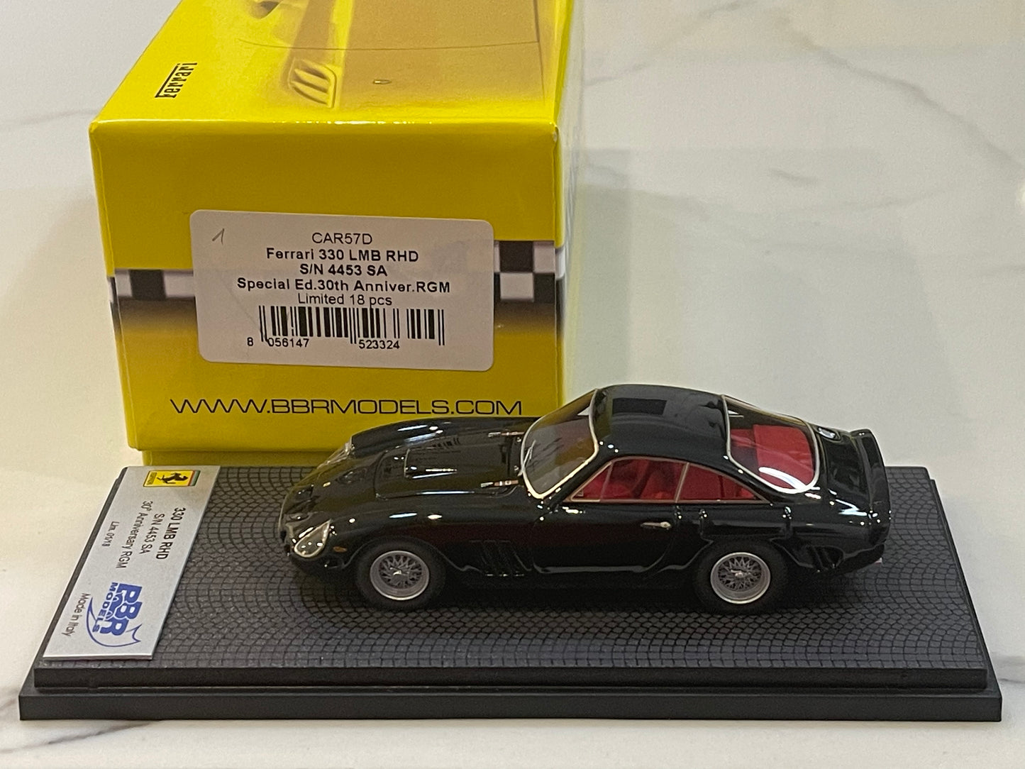 BBR 1/43 Ferrari 330 LMB RHD 4025SA 1963 Black CAR57D