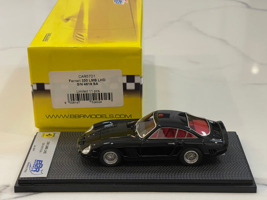 BBR 1/43 Ferrari 330 LMB RHD 4619SA 1963 Black CAR57D1