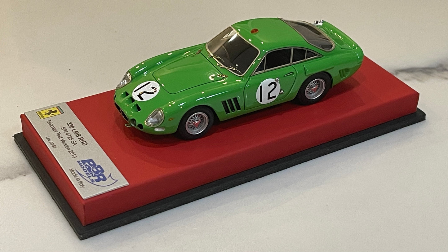 BBR 1/43 Ferrari 330 LMB RHD 4025SA 1963 Green No. 12 CAR57ELB