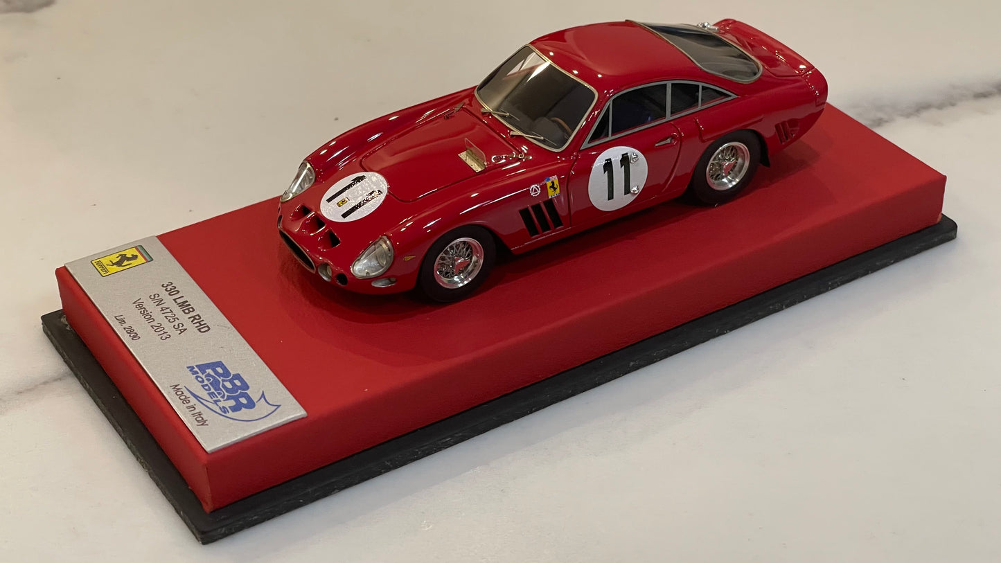 BBR 1/43 Ferrari 330 LMB RHD 4025SA 1963 Red No.11 CAR57LB