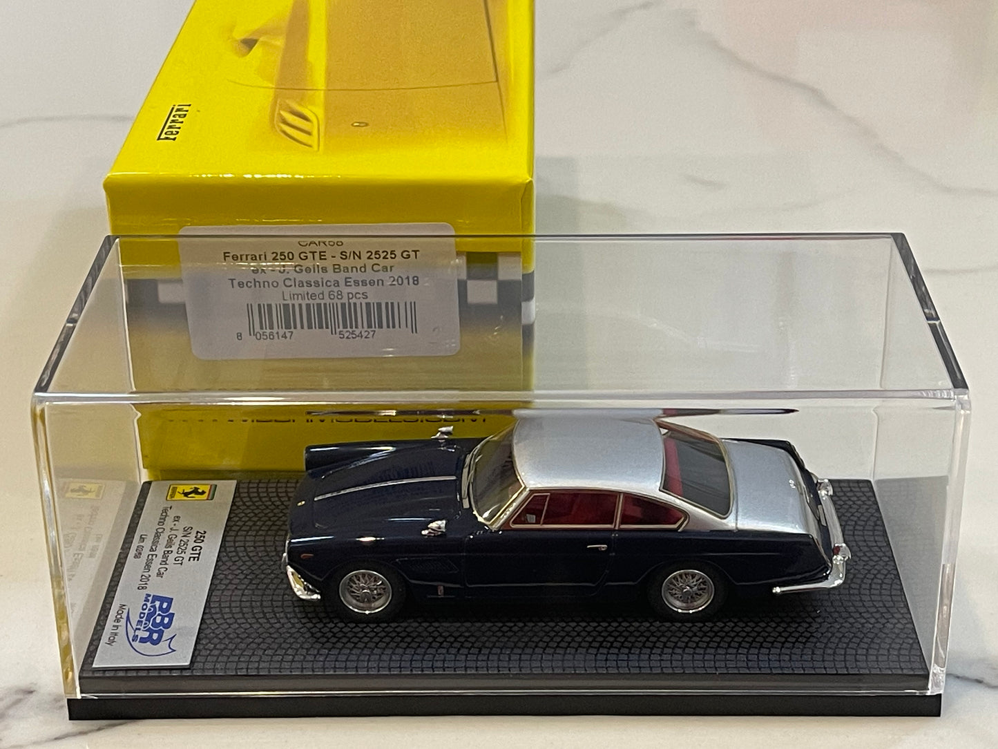 BBR 1/43 Ferrari 250 GTE 2525GT J.Geils 1959 Dark Blue/Silver CAR58