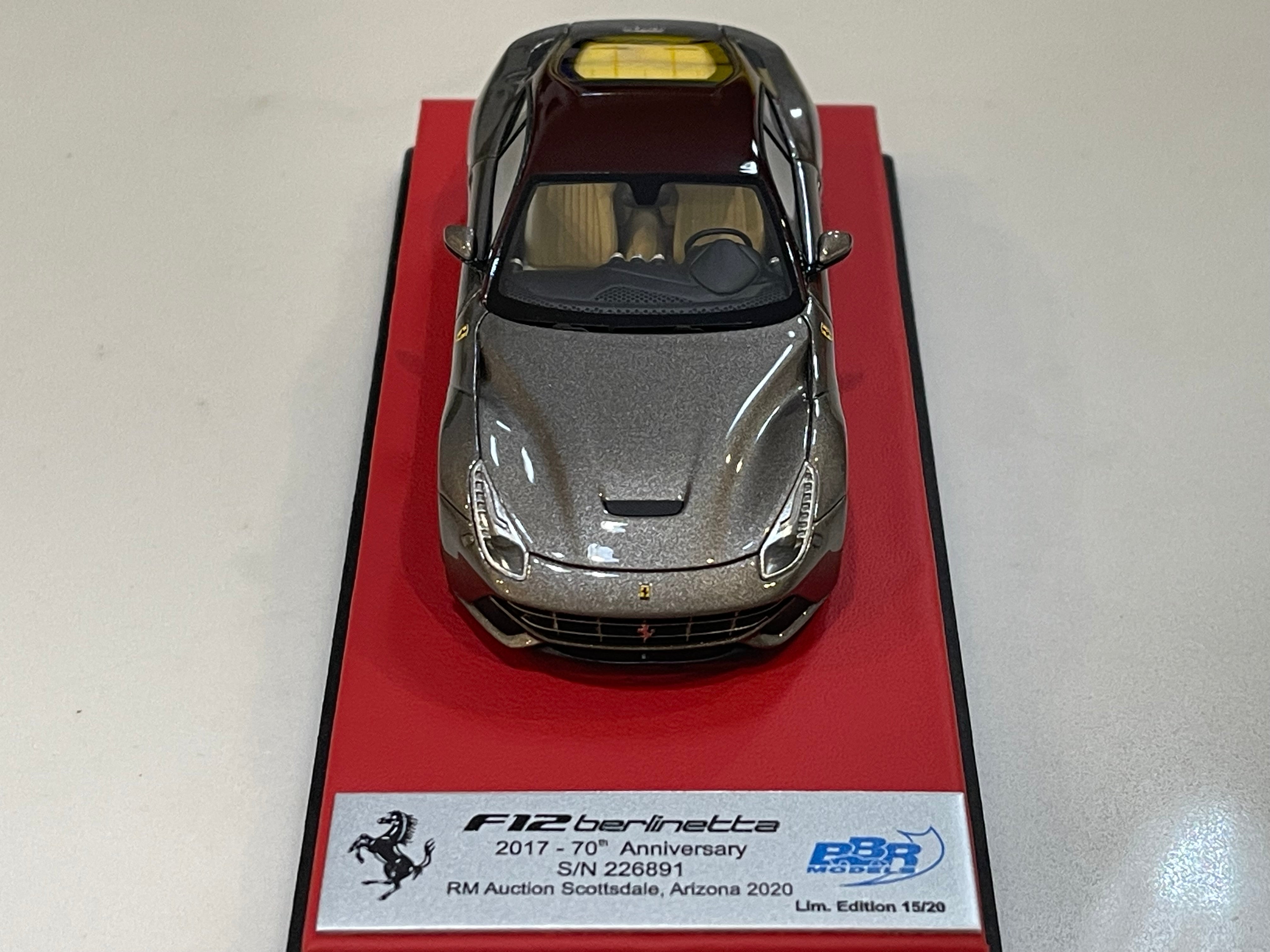 BBR 1/43 Ferrari F12 Berlinetta S/N 226891 2017 Grey Met./Brown CAR59ALB