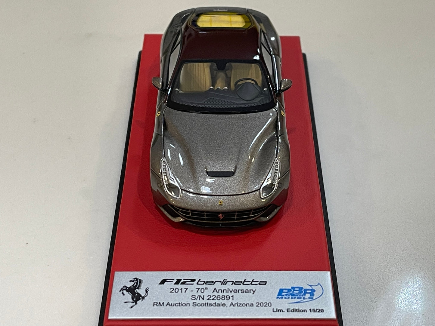 BBR 1/43 Ferrari F12 Berlinetta S/N 226891 2017 Grey Met./Brown CAR59ALB