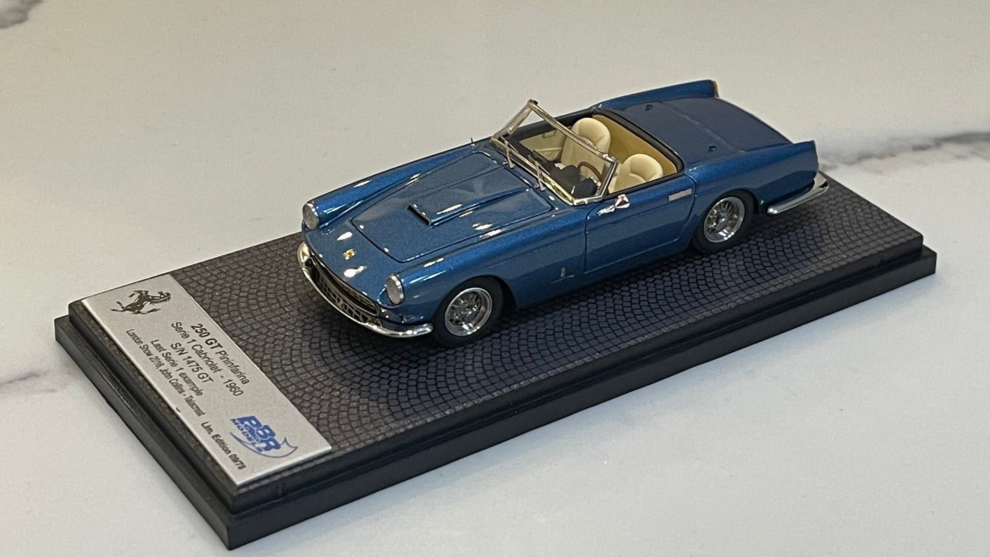 BBR 1/43 Ferrari 250 GT Cabriolet Series I 1475GT 1960 Met. Blue CAR64E