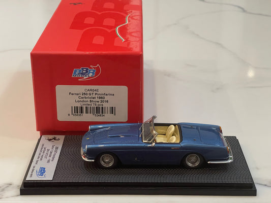 BBR 1/43 Ferrari 250 GT Cabriolet Series I 1475GT 1960 Met. Blue CAR64E
