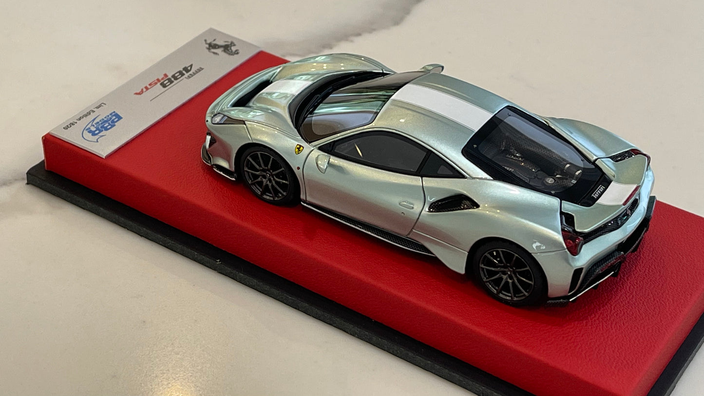 BBR 1/43 Ferrari 488 Pista RHD 2019 Verde Francese CAR76ALB