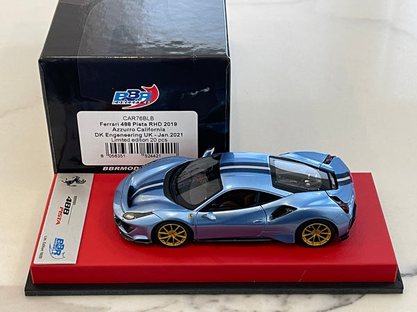 BBR 1/43 Ferrari 488 Pista RHD 2019 Azzurro California