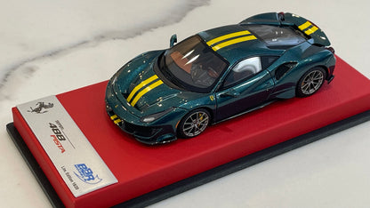 BBR 1/43 Ferrari 488 Pista RHD 2020 Verde Scuro Met. CAR76CLB