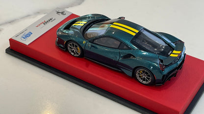 BBR 1/43 Ferrari 488 Pista RHD 2020 Verde Scuro Met. CAR76CLB