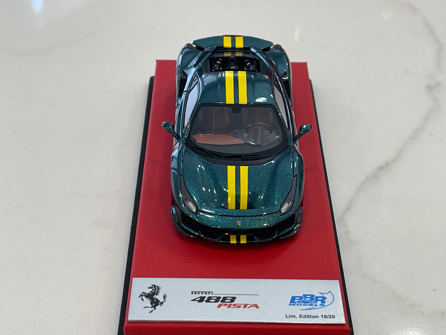 BBR 1/43 Ferrari 488 Pista RHD 2020 Verde Scuro Met. CAR76CLB