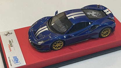 BBR 1/43 Ferrari 488 Pista LHD 2019 Blue CAR76GL-01LB