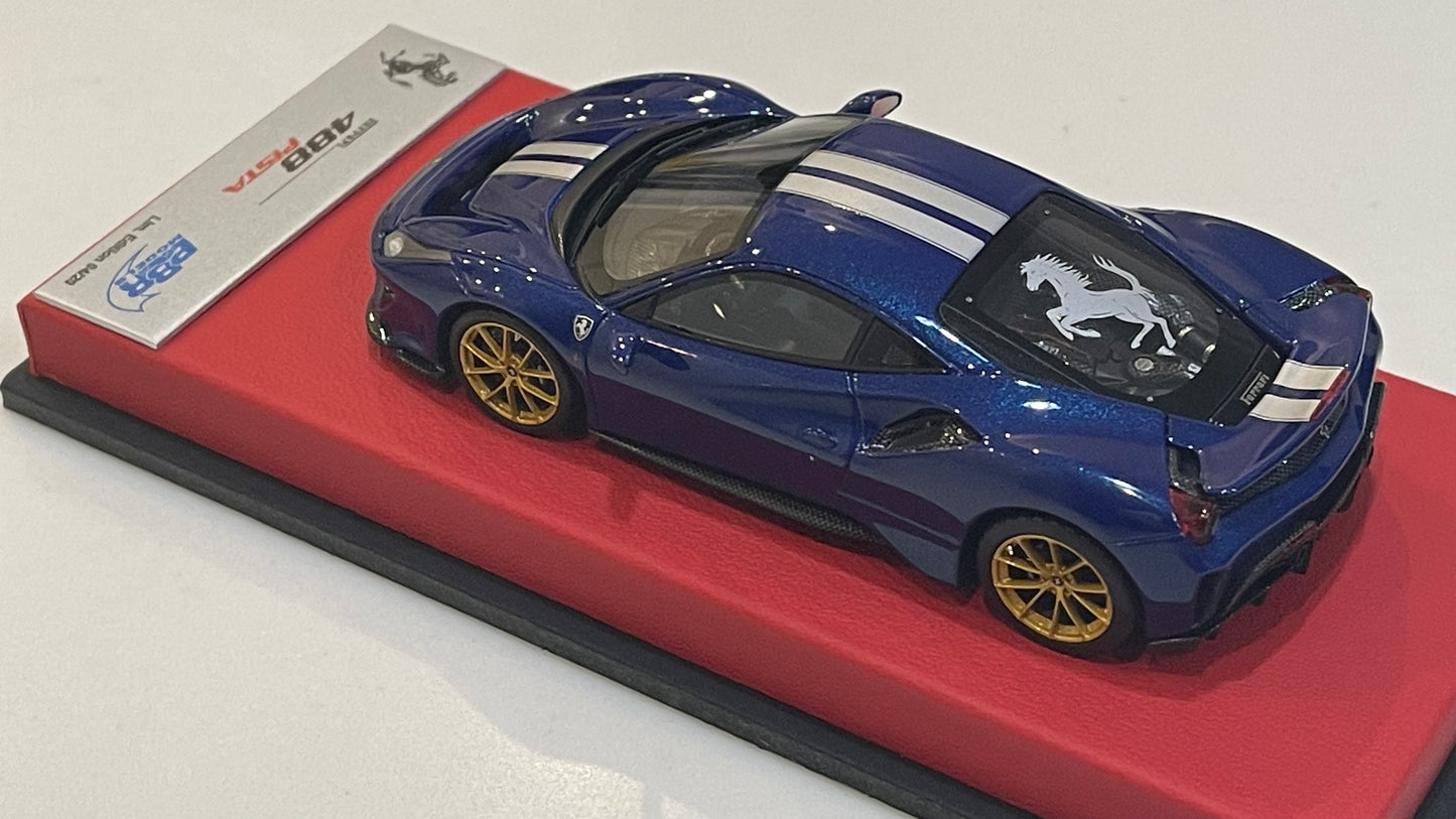 BBR 1/43 Ferrari 488 Pista LHD 2019 Blue CAR76GL-01LB