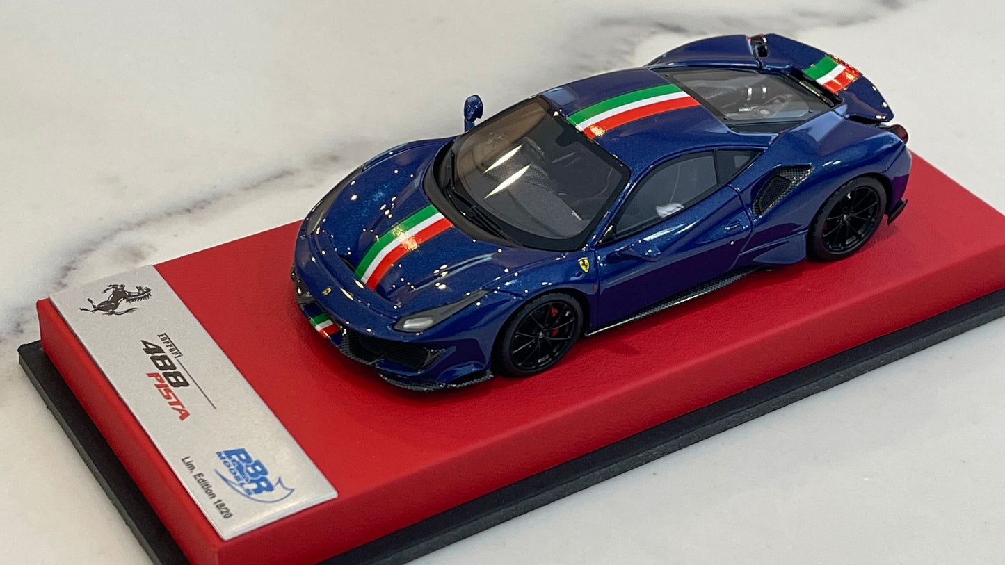 BBR 1/43 Ferrari 488 Pista RHD 2019 Blue TDF CAR76RI-05LB