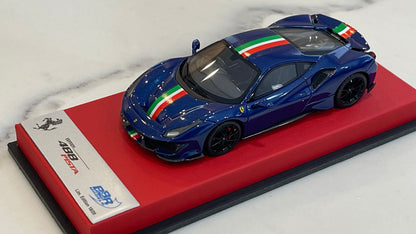 BBR 1/43 Ferrari 488 Pista RHD 2019 Blue TDF CAR76RI-05LB