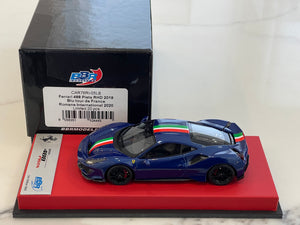 BBR 1/43 Ferrari 488 Pista RHD 2019 Blue TDF CAR76RI-05LB