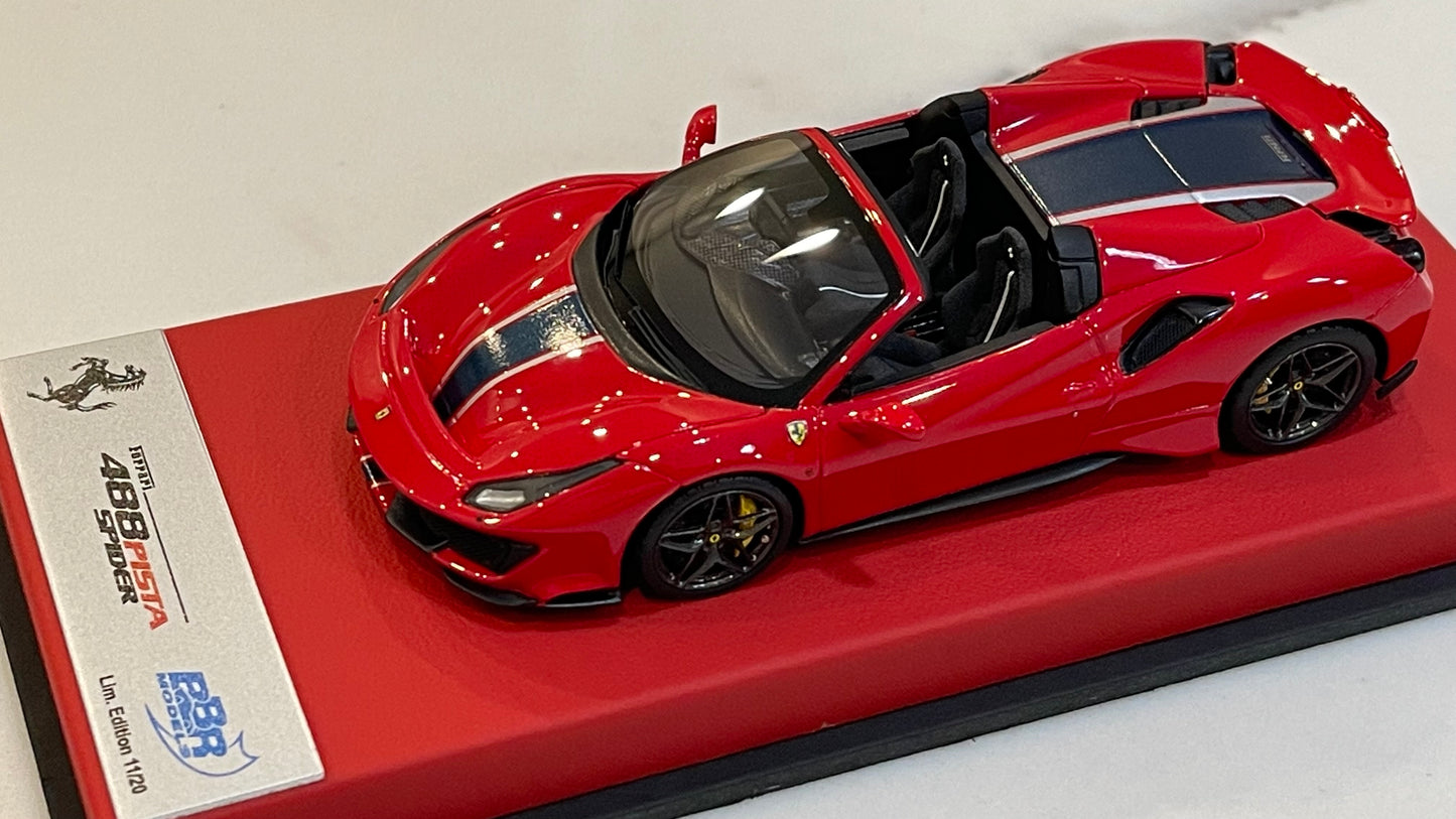 BBR 1/43 Ferrari 488 Pista Spider RHD 2019 Rosso Corsa CAR77BLB