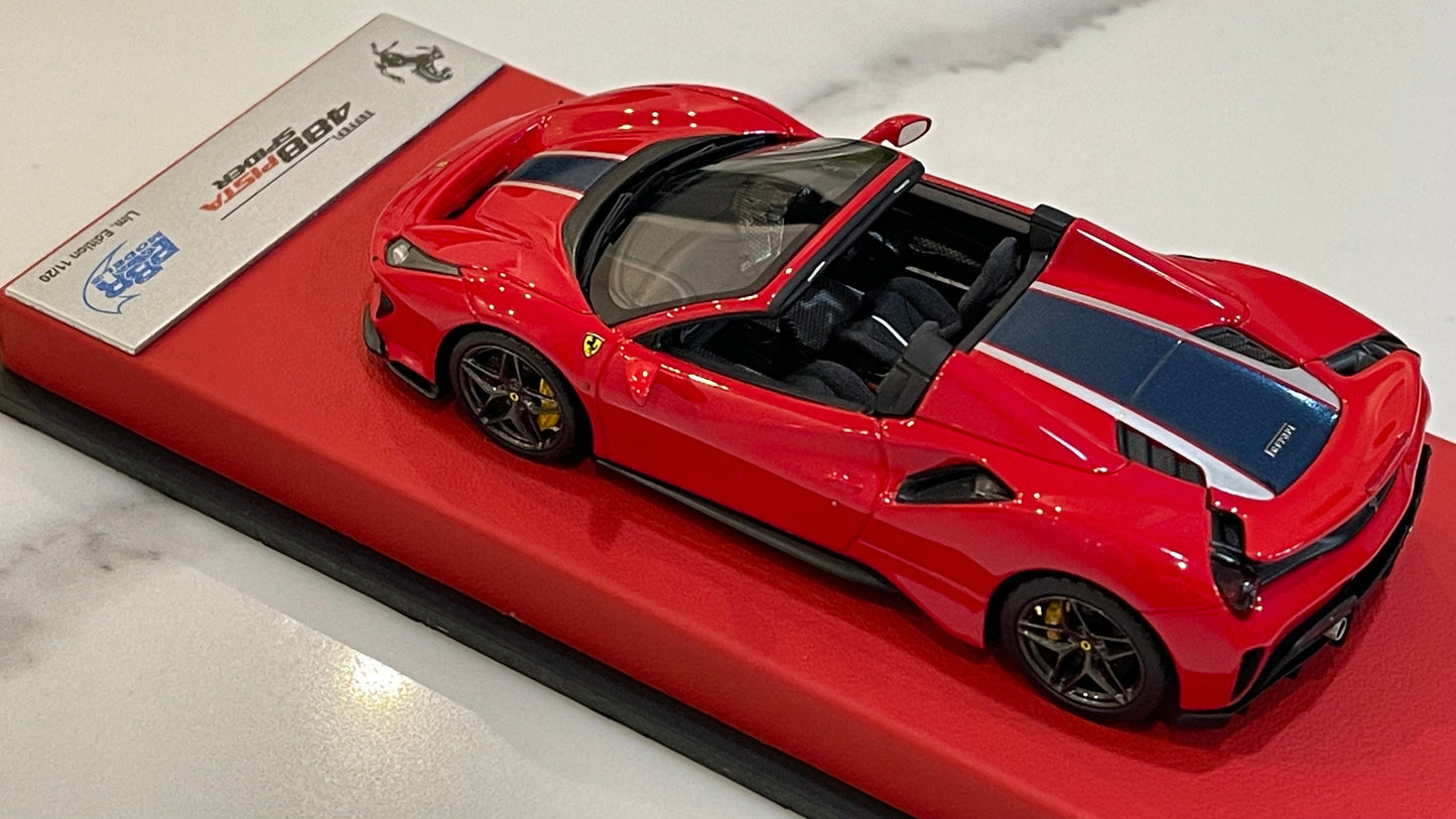 BBR 1/43 Ferrari 488 Pista Spider RHD 2019 Rosso Corsa CAR77BLB