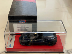 BBR 1/43 Ferrari 488 Pista Spider RHD 2020 Blu Pozzi CAR77CLB