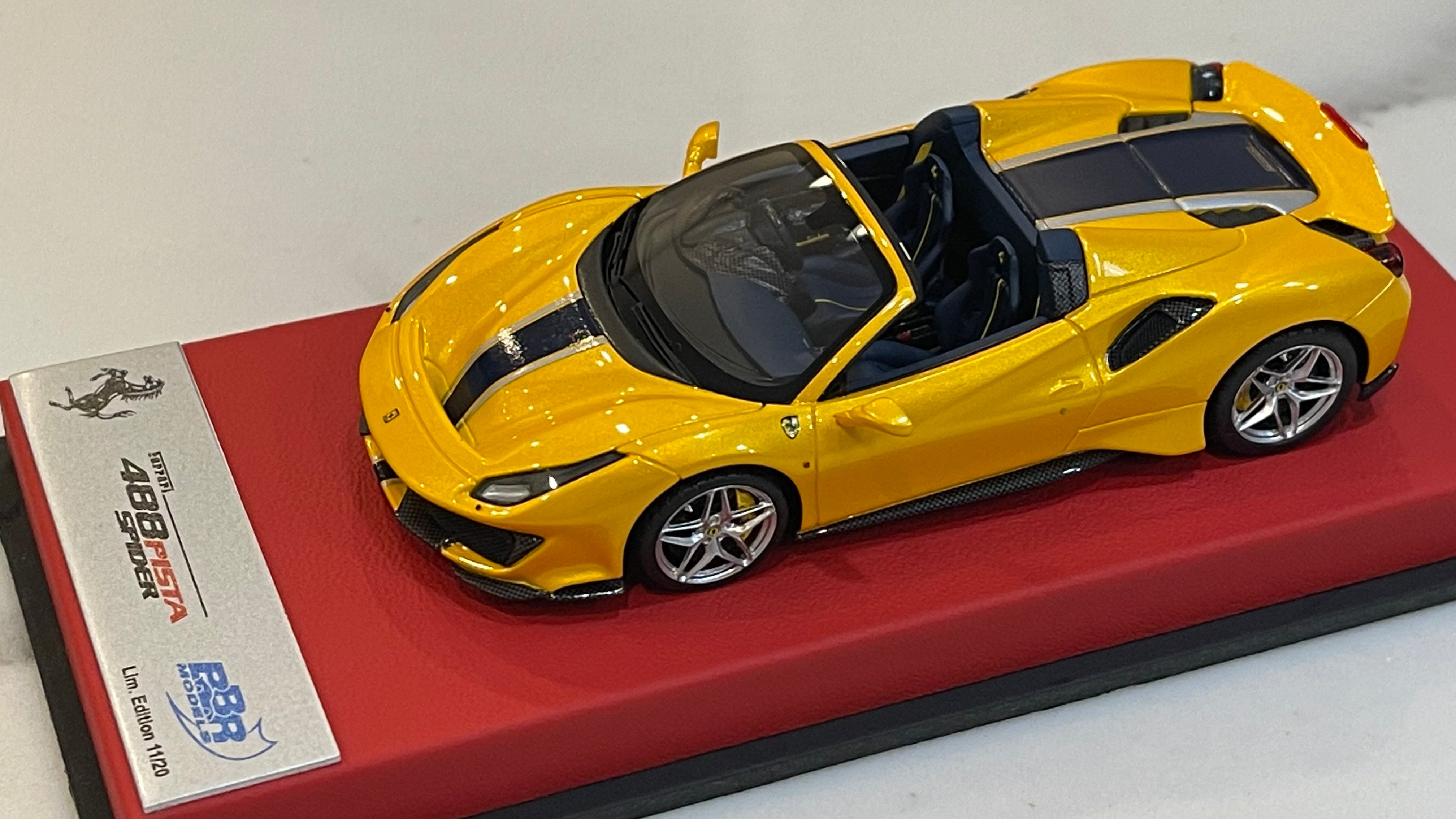 BBR 1/43 Ferrari 488 Pista Spider RHD Blue Tour De France