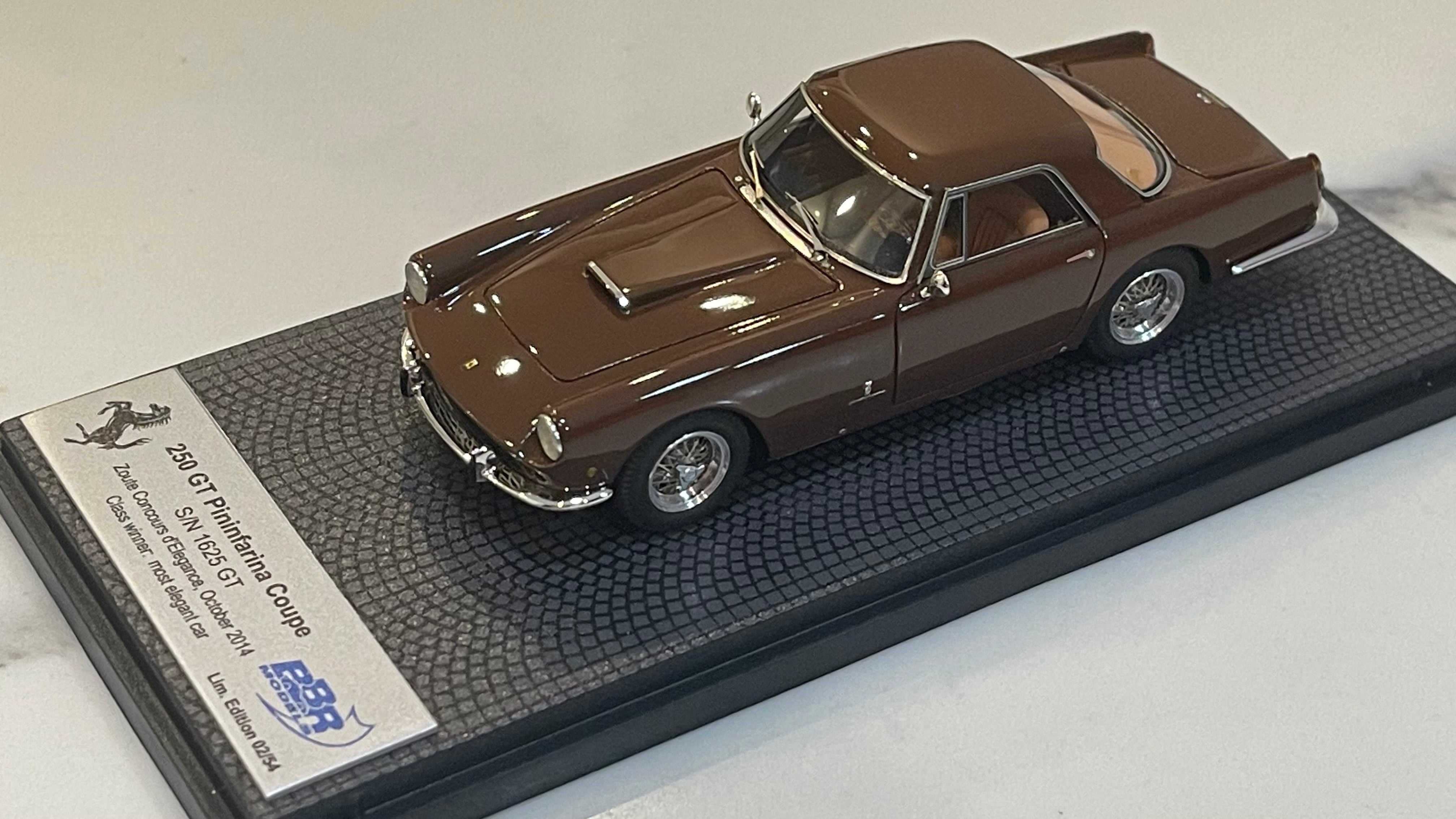 BBR 1/43 Ferrari 250 GT Pininfarina Coupe 1625GT 1959 Brown CAR96A