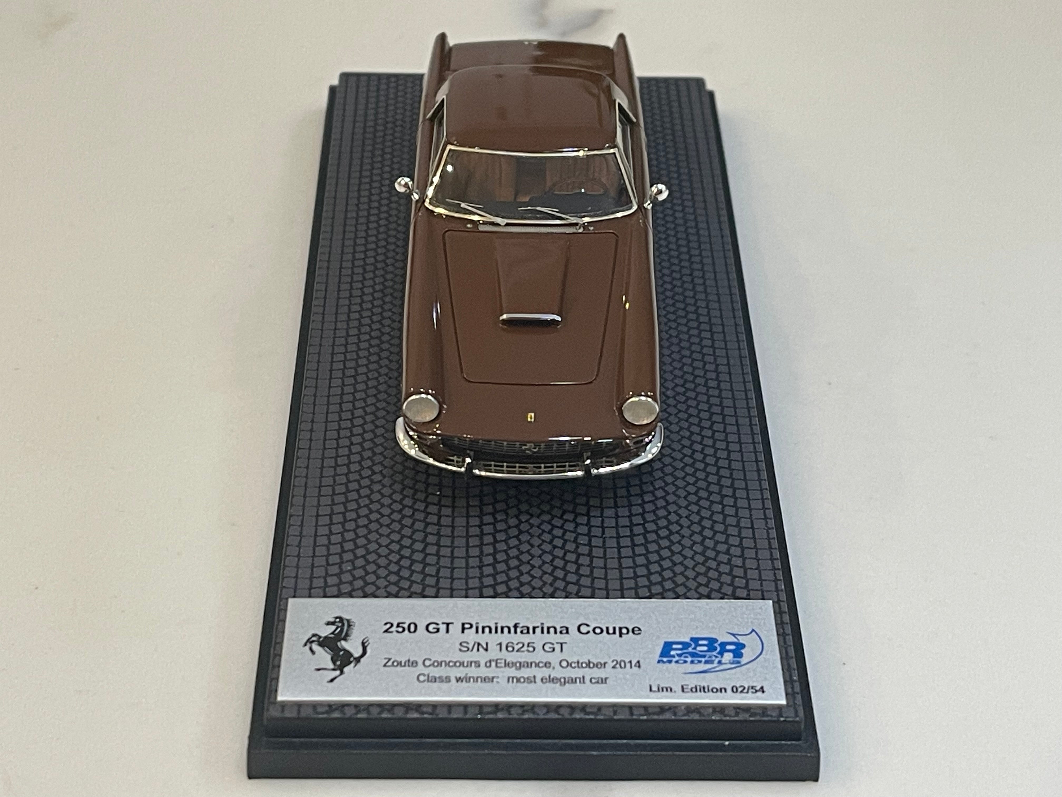 BBR 1/43 Ferrari 250 GT Pininfarina Coupe 1625GT 1959 Brown CAR96A