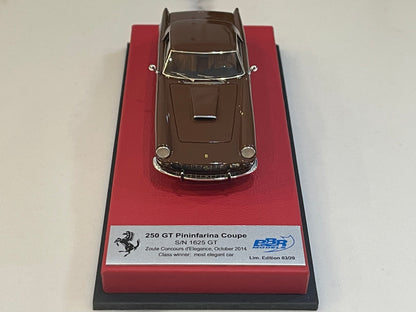 BBR 1/43 Ferrari 250 GT Pininfarina Coupe 1625GT 1959 Brown CAR96ALB-V1