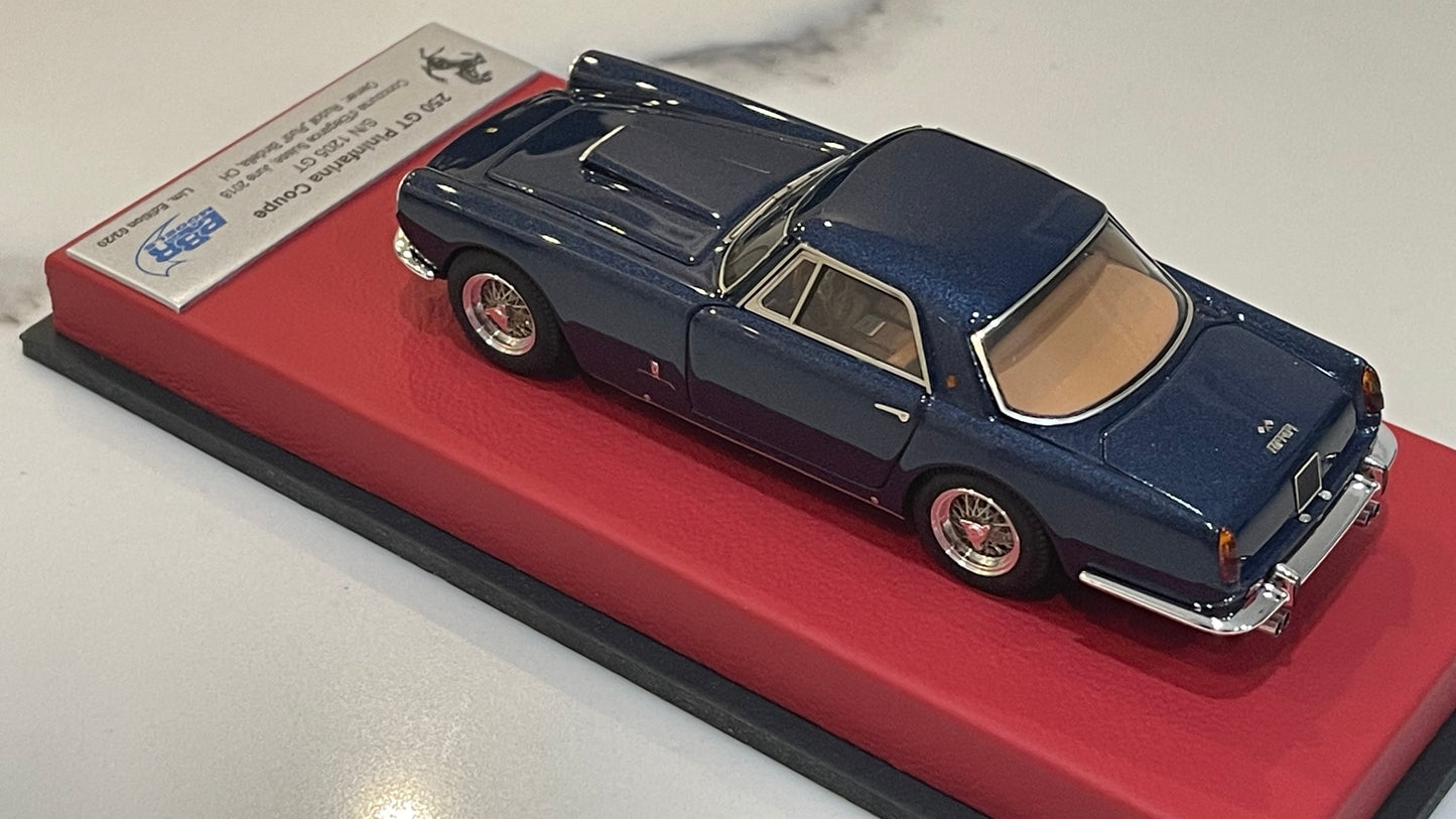 BBR 1/43 Ferrari 250 GT Pininfarina Coupe 1205GT 1959 Dark Blue CAR96BLB-V1