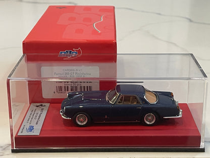 BBR 1/43 Ferrari 250 GT Pininfarina Coupe 1205GT 1959 Dark Blue CAR96BLB-V1