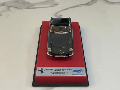 BBR 1/43 Ferrari 250 GT Pininfarina Coupe 1463GT 1960 Dark Grey/Black CAR97ALBR