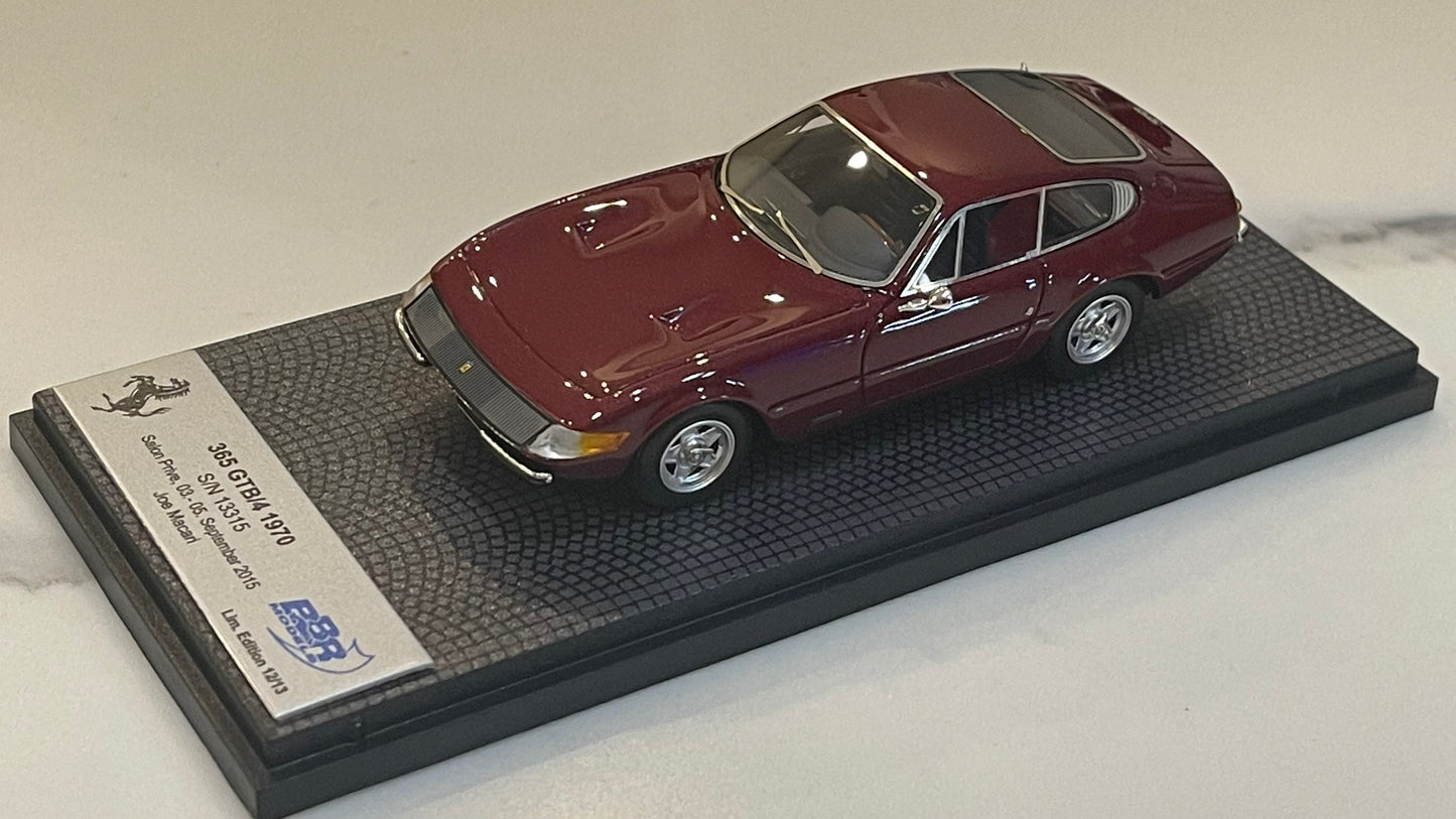 BBR 1/43 Ferrari 365 GTB4 Plexi S/N 13315 1970 Rosso Rubino BBRCAR98A